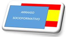 Foto con la bandera de españa con un cartel Arraigo de segunda oportunidad
