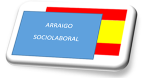 Foto con la bandera de españa con un cartel Arraigo de segunda oportunidad
